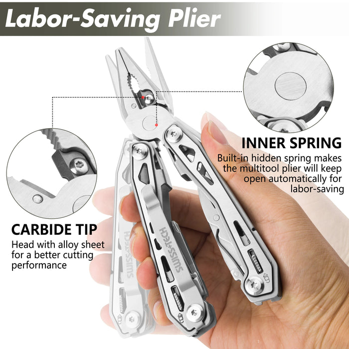 16 IN 1 Multitool Plier Cable Wire Cutter Folding Plier