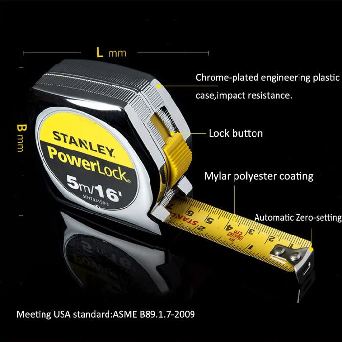 Stanley 1 Piece POWERLOK Tape Measuring Steel