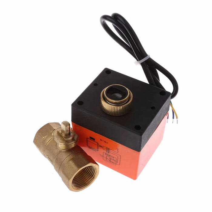 DN15 / DN20 / DN25 motorized electric 2-way brass ball valve