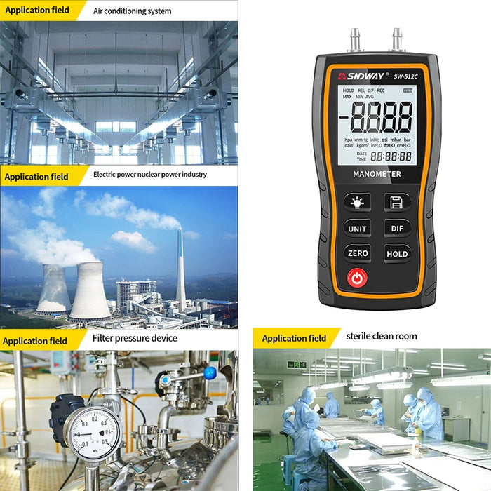 Series Digital Manometer Air Pressure Gauge