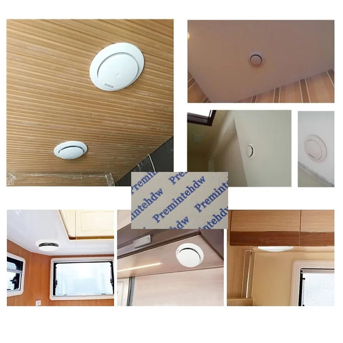 White ABS Round Square Built-in Air Vent